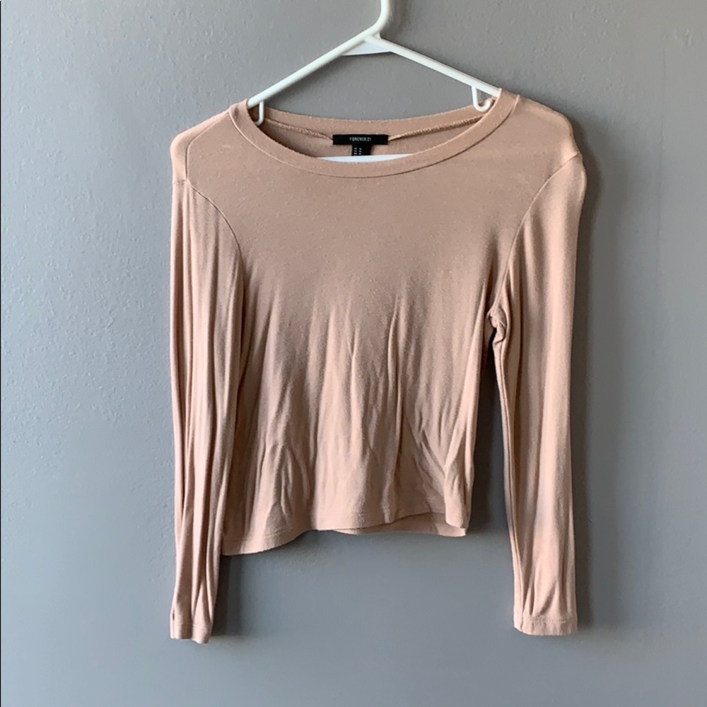 Mid drift cream shirt